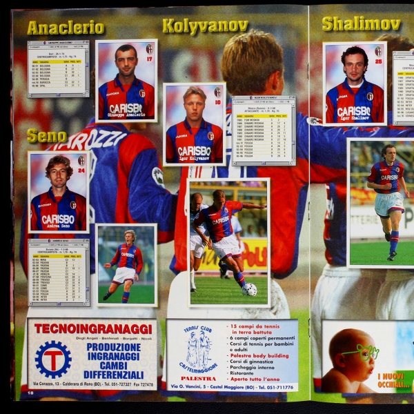 Bologna 96 Panini Sticker Album komplett