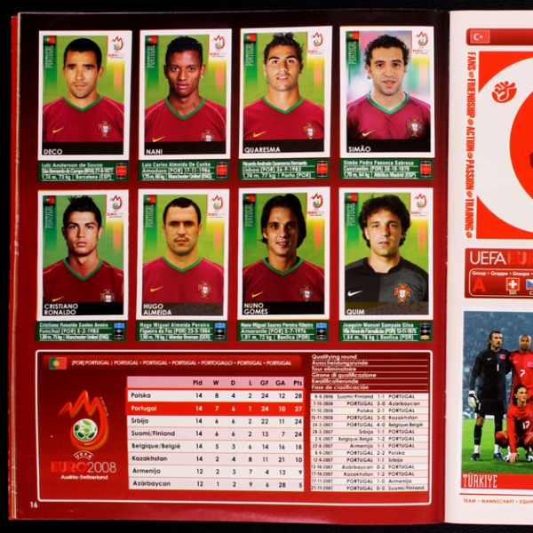 Euro 2008 Panini Sticker Album komplett