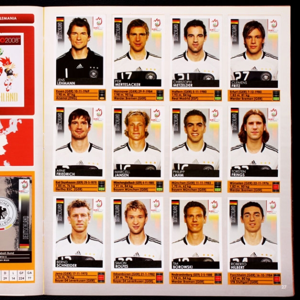 Euro 2008 Panini Sticker Album komplett