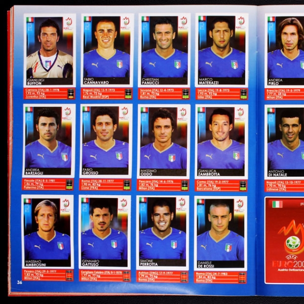 Euro 2008 Panini Sticker Album komplett