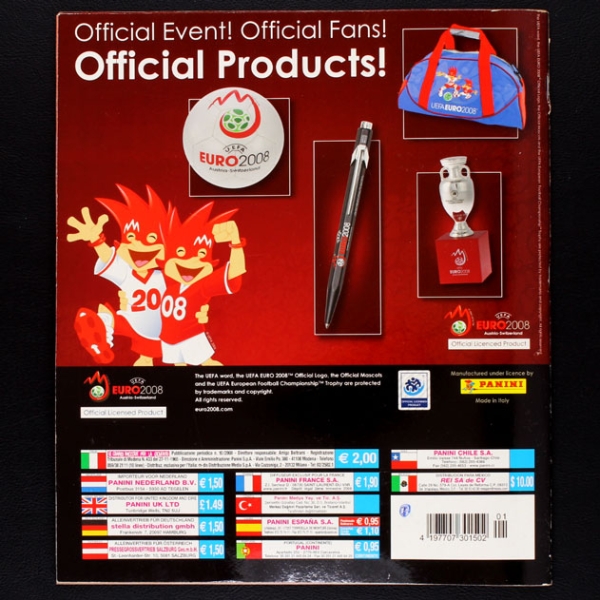 Euro 2008 Panini Sticker Album komplett
