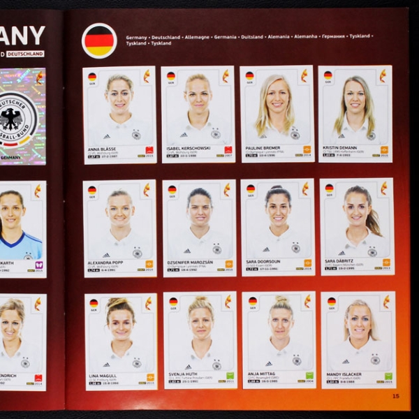 Euro 2017 Women's Panini Sticker Album komplett