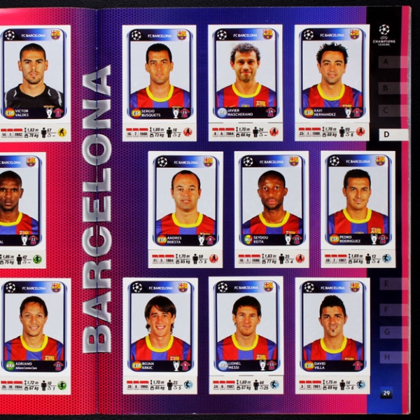 Champions League 2010 Panini Sticker Album komplett