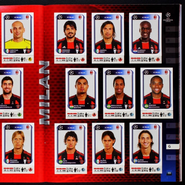 Champions League 2010 Panini Sticker Album komplett