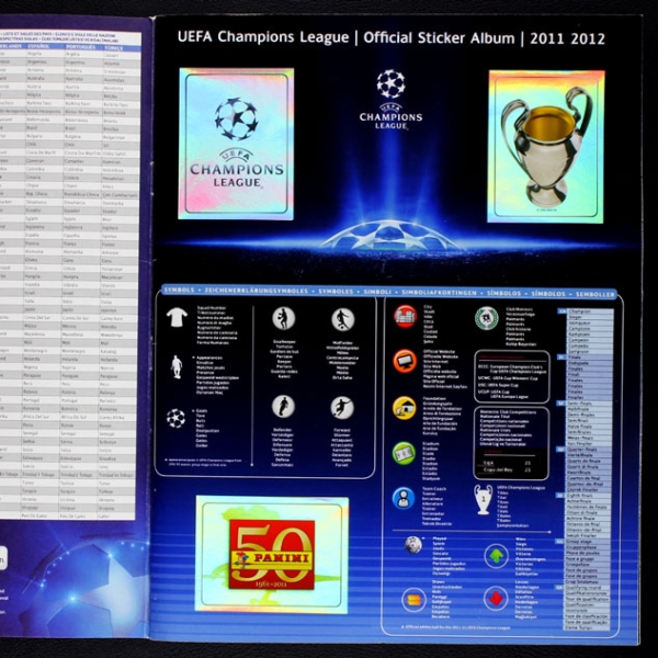 Champions League 2011 Panini Sticker Album komplett