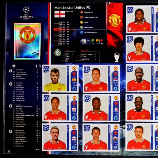 Champions League 2011 Panini Sticker Album komplett
