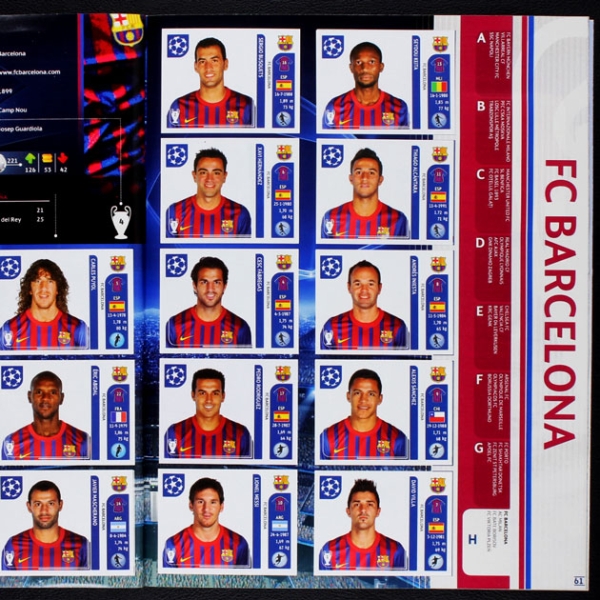 Champions League 2011 Panini Sticker Album komplett