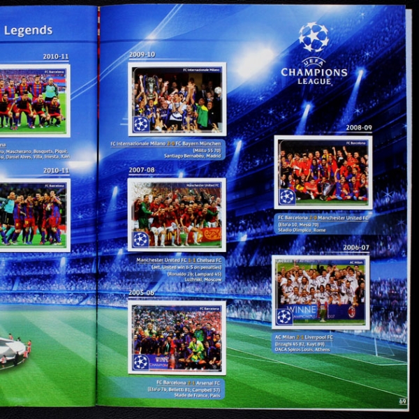 Champions League 2011 Panini Sticker Album komplett