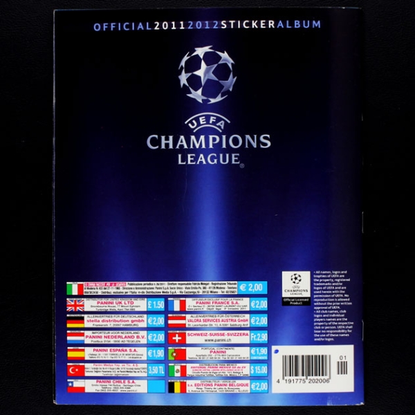 Champions League 2011 Panini Sticker Album komplett