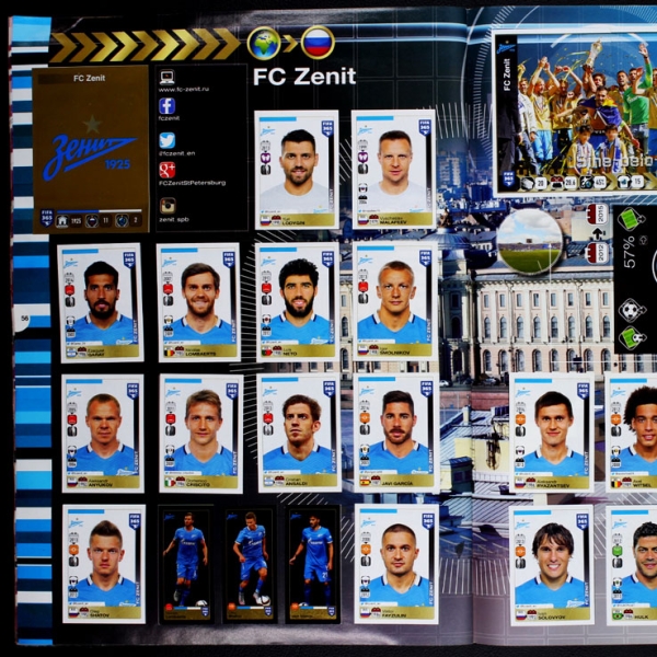 FIFA 365 2016 Panini Sticker Album komplett