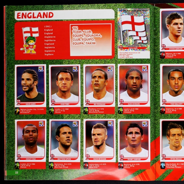 South Africa 2010 Panini Sticker Album komplett