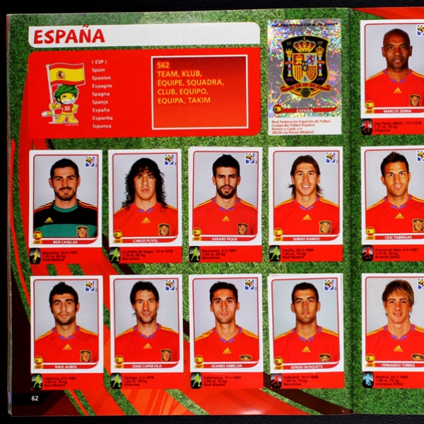 South Africa 2010 Panini Sticker Album komplett