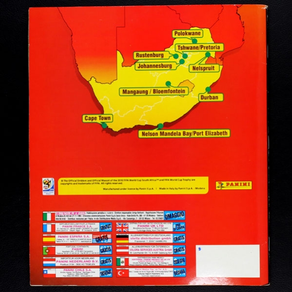 South Africa 2010 Panini Sticker Album komplett