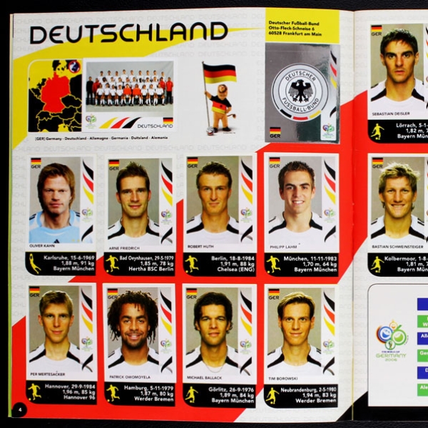 Germany 2006 Panini Sticker Album komplett
