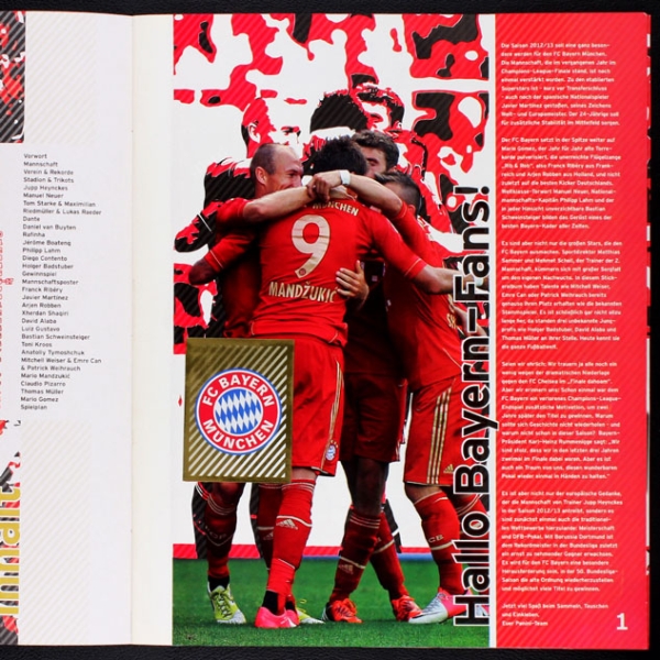 FC Bayern 2012 Panini Sticker Album komplett