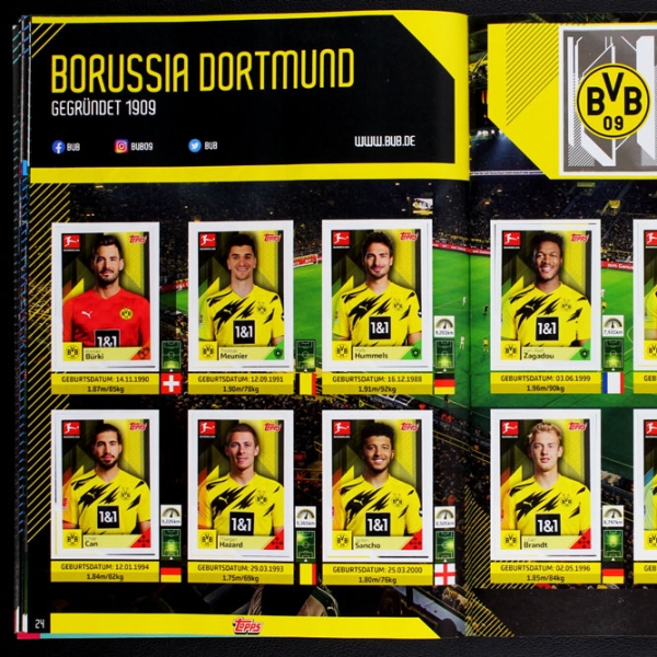 Fußball 2020 Topps Sticker Album komplett