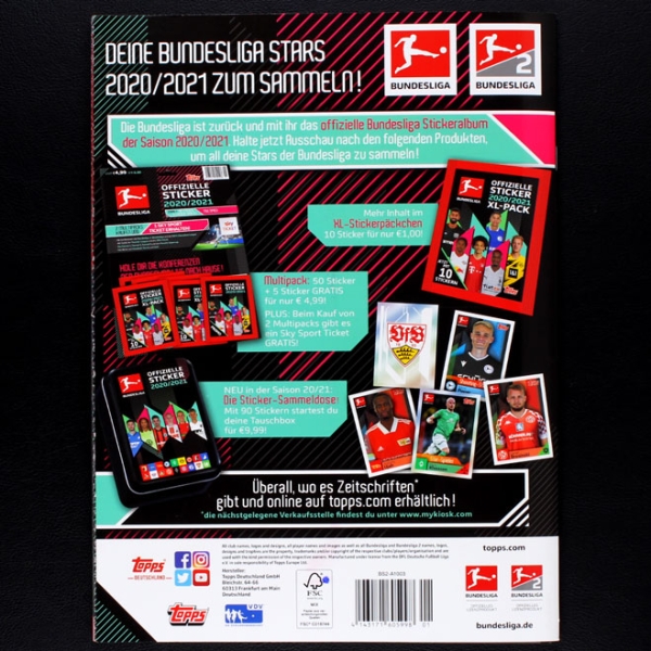 Fußball 2020 Topps Sticker Album komplett