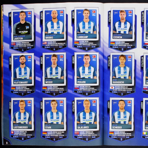 Fußball 2016 Topps Sticker Album komplett