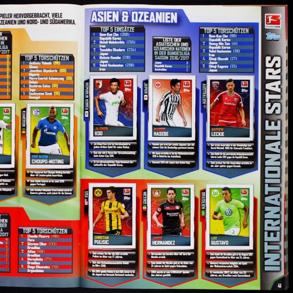 Fußball 2016 Topps Sticker Album komplett