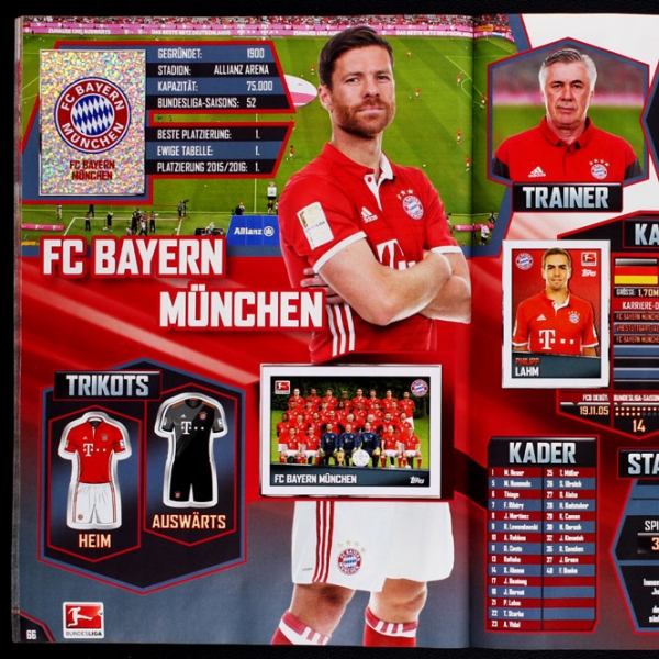Fußball 2016 Topps Sticker Album komplett