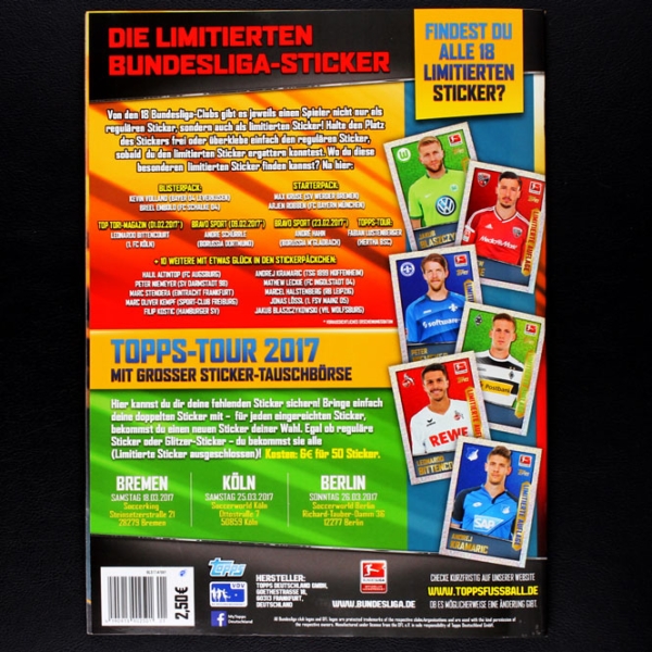 Fußball 2016 Topps Sticker Album komplett
