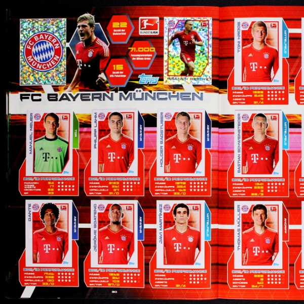 Fußball 2012 Topps Sticker Album komplett