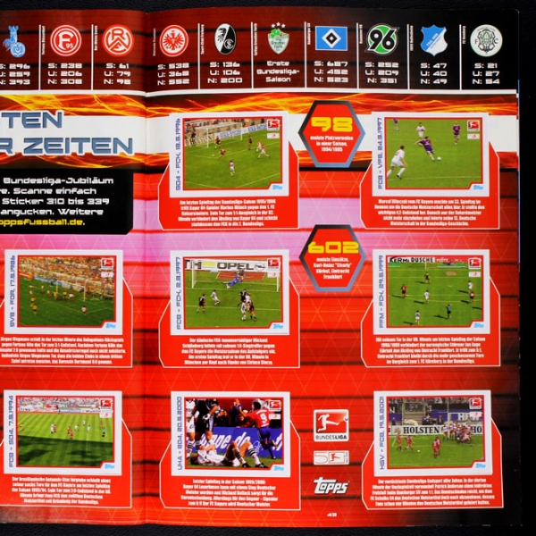 Fußball 2012 Topps Sticker Album komplett