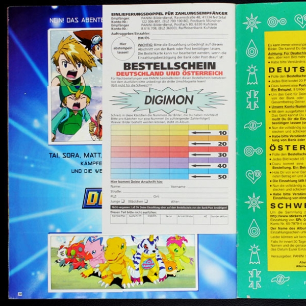 Digimon Panini Sticker Album komplett