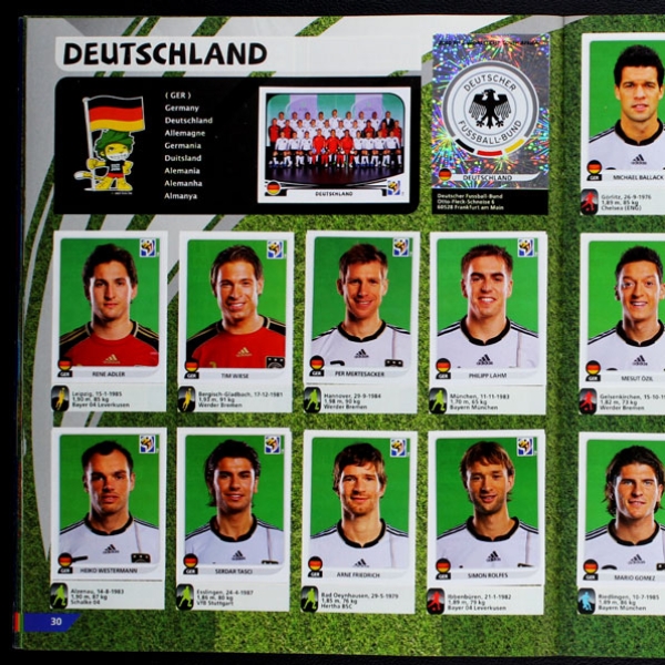 South Africa 2010 Panini Sticker Album komplett