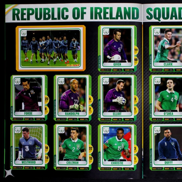 Ireland 2016 Panini Sticker Album komplett
