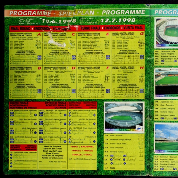 France 98 Panini Sticker Album - lesen