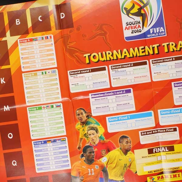 Tournament Tracker Sticker Poster South Africa 2010 Panini