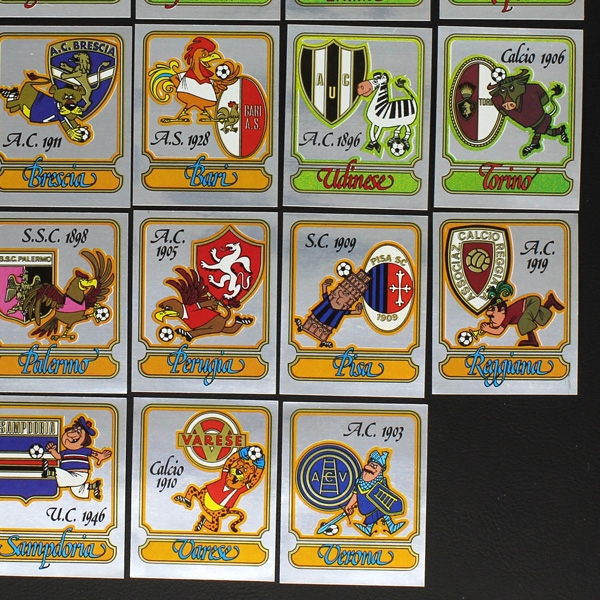 Calciatori 1981-82 Panini Sticker 27 verschiedene Wappen