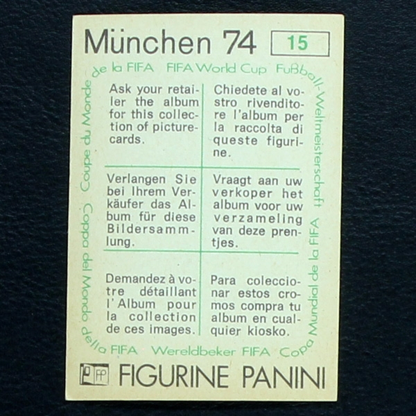 Poster Uruguay Sticker No. 15 Panini - München 74