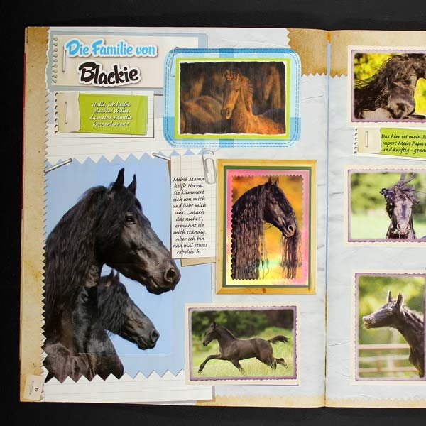 Pferde ein zärtliche Verbundenheit  Panini Sticker Album komplett