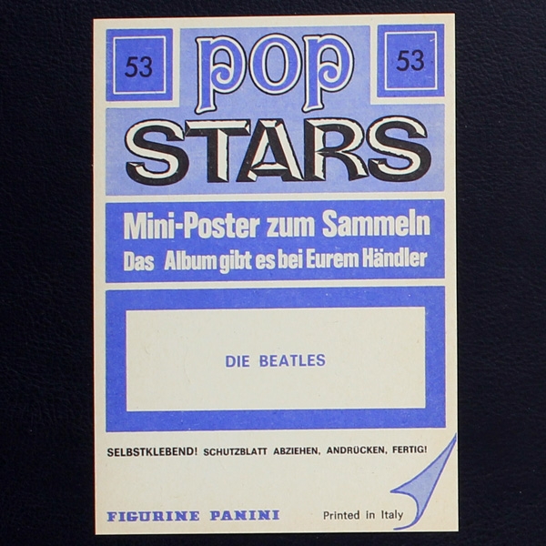 Die Beatles Panini Sticker No. 53 - Pop Stars