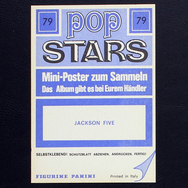 Jackson Five Panini Sticker No. 79 - Pop Stars