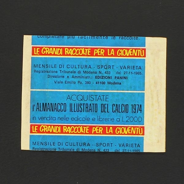 Calciatori 1973-74 Panini Sticker Tüte