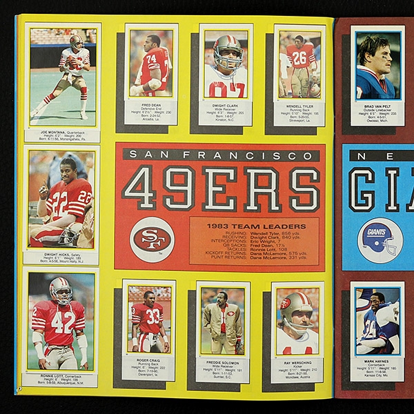 Football NFL 1984 Topps Sticker Album komplett