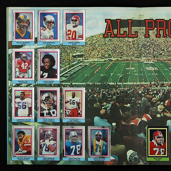 Football NFL 1984 Topps Sticker Album komplett