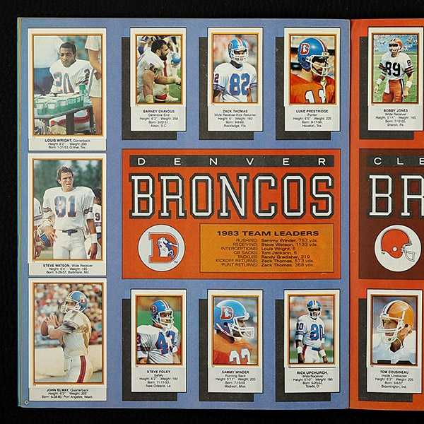 Football NFL 1984 Topps Sticker Album komplett
