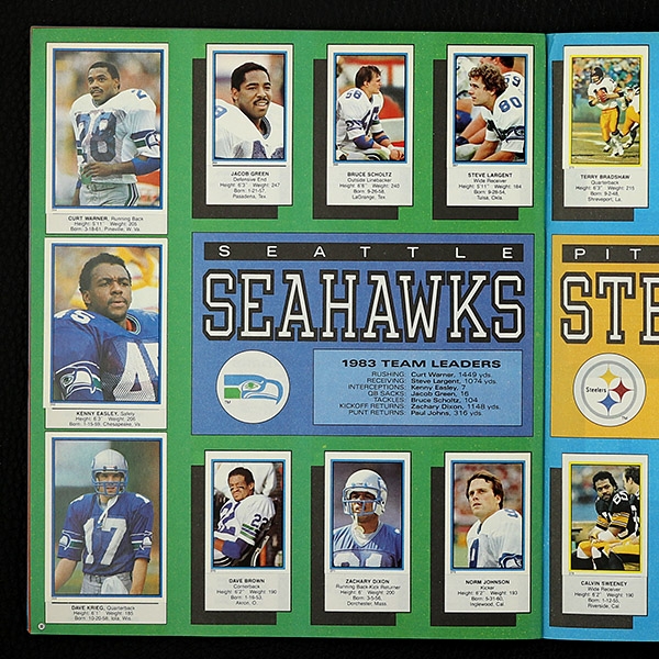 Football NFL 1984 Topps Sticker Album komplett