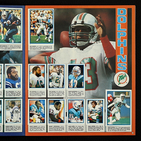 Football NFL 1985 Topps Sticker Album komplett