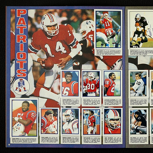 Football NFL 1985 Topps Sticker Album komplett
