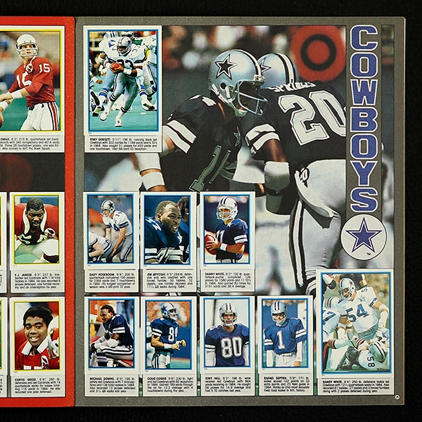 Football NFL 1985 Topps Sticker Album komplett