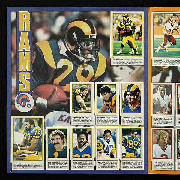 Football NFL 1985 Topps Sticker Album komplett