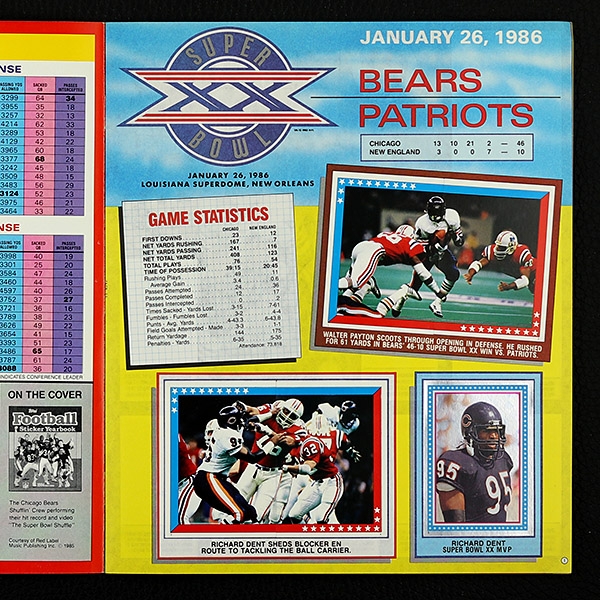 Football NFL 1986 Topps Sticker Album komplett