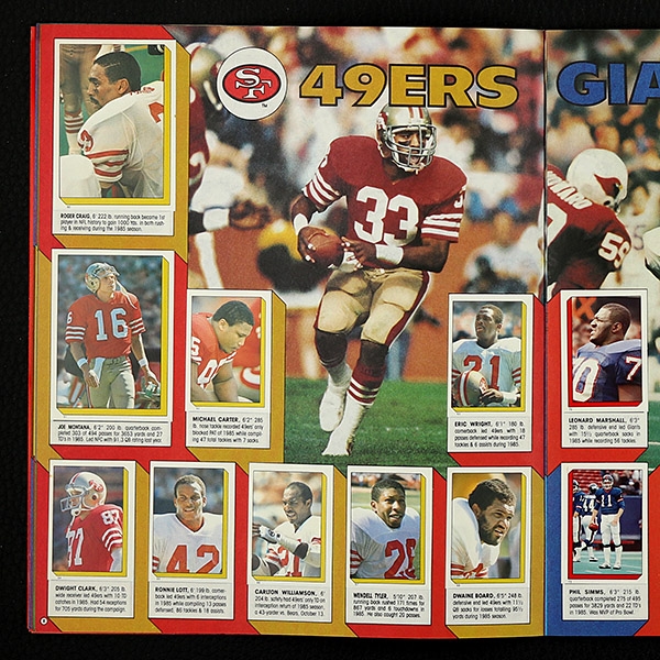 Football NFL 1986 Topps Sticker Album komplett