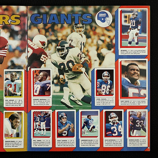 Football NFL 1986 Topps Sticker Album komplett