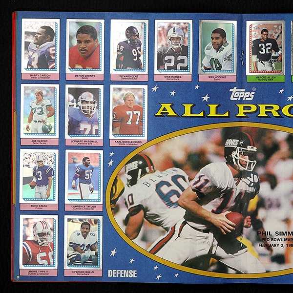 Football NFL 1986 Topps Sticker Album komplett